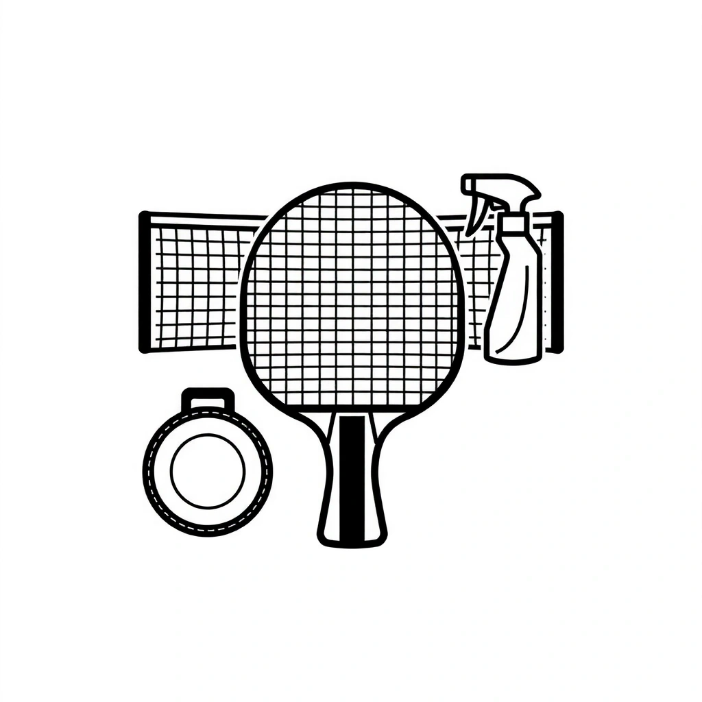 Icon representing table tennis accessories